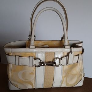 Coach Hampton Optic Signature Stripe Bag